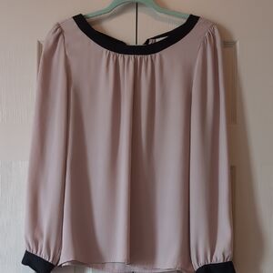 Elegant Women's Blouse - Black and Cream